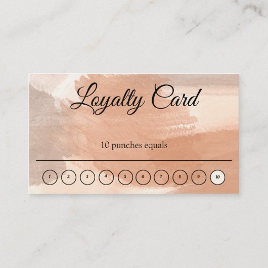 Gepersonaliseerde Business Loyalty Punch Kaart met Visitekaartje (Achterkant)