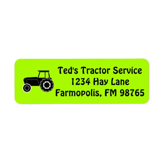 Gepersonaliseerde Business Mail Land Boerderij Tra Etiket (Voorkant)