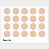 Gepersonaliseerde Business Monogram Round Ronde Sticker (Vel)
