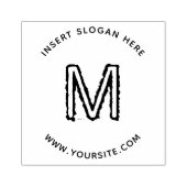 Gepersonaliseerde Business Monogram Round Rubberstempel (Afrduk)