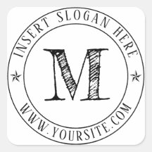 Gepersonaliseerde Business Monogram Round