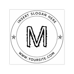 Gepersonaliseerde Business Monogram Round Zelfinktende Stempel