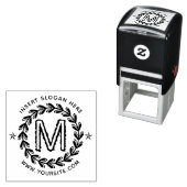 Gepersonaliseerde Business Monogram Round Zelfinktende Stempel (In situ)
