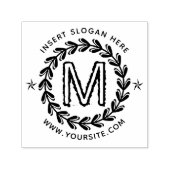 Gepersonaliseerde Business Monogram Round Zelfinktende Stempel (Design)