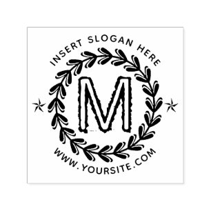 Gepersonaliseerde Business Monogram Round Zelfinktende Stempel