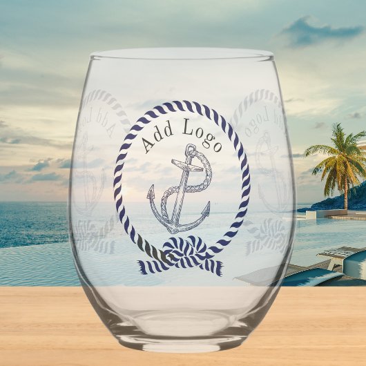 Gepersonaliseerde Business Promotional Voeg hier L Wijnglas Zonder Voet