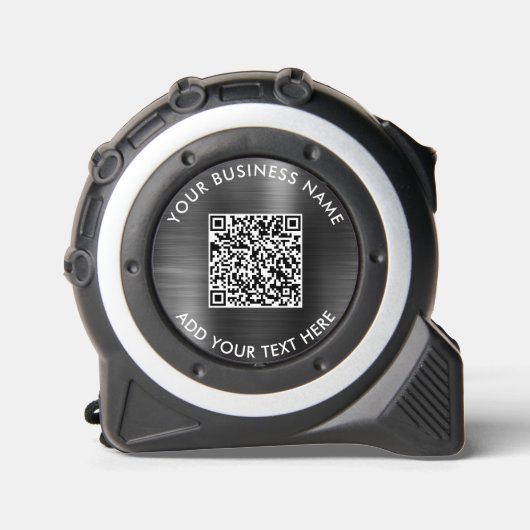Gepersonaliseerde Business QR Code Zilver Rolmaat (Voorkant)