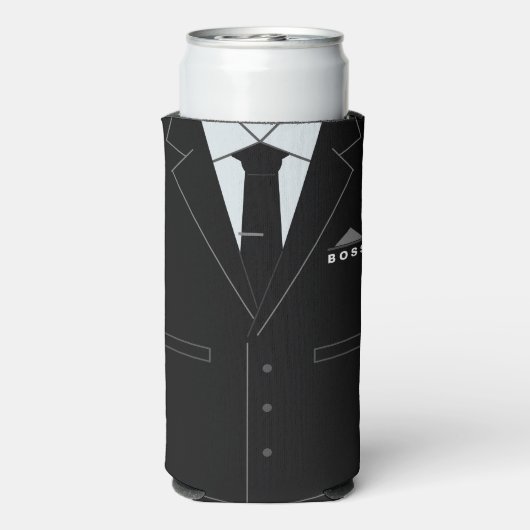 Gepersonaliseerde Business Suit Funny Boss Koelbox Seltzer Blikjeskoeler (Seltzer Achterkant)