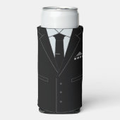 Gepersonaliseerde Business Suit Funny Boss Koelbox Seltzer Blikjeskoeler (Seltzer Voorkant)