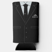 Gepersonaliseerde Business Suit Funny Boss Koelbox Seltzer Blikjeskoeler (Achterkant)