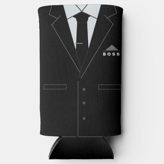 Gepersonaliseerde Business Suit Funny Boss Koelbox Seltzer Blikjeskoeler (Voorkant)