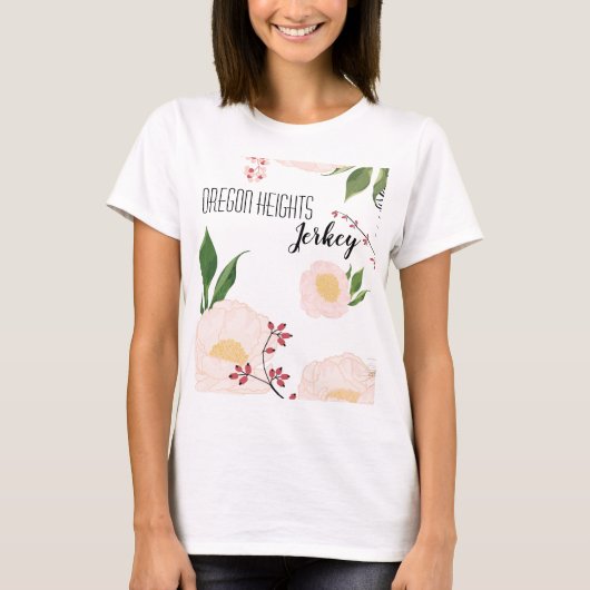 Gepersonaliseerde Business T-Shirt Baby Roze Kosmo (Voorkant)