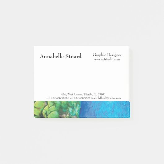 Gepersonaliseerde Business Vrouwelijk Girly Post-it® Notes (Voorkant)