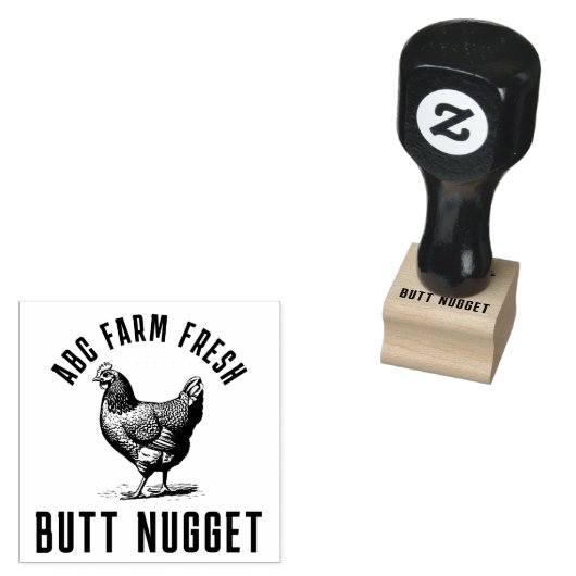 Gepersonaliseerde Butt nugget ei stempel (Gestempeld)