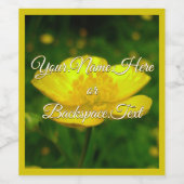 Gepersonaliseerde Buttercup Fles Labels Wijn Etiket (Enkel label)