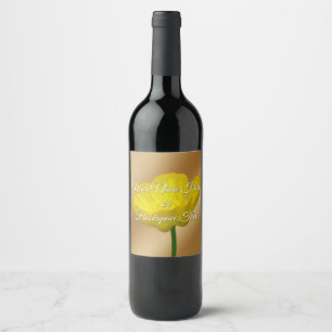 Gepersonaliseerde Buttercup Fles Labels Wijn Etiket