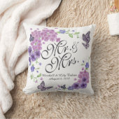 Gepersonaliseerde Butterflies Floral Wedding Pillo Kussen (Deken)
