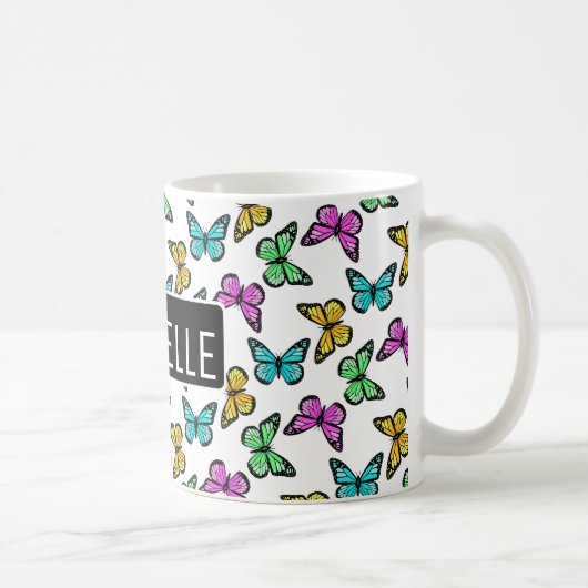Gepersonaliseerde Butterflies Koffiemok (Rechts)