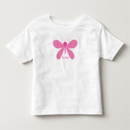 Gepersonaliseerde Butterfly Kinder T-Shirt (Voorkant)