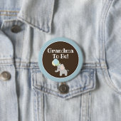 Gepersonaliseerde Button, Baby shower olifant Ronde Button 7,6 Cm (In situ)