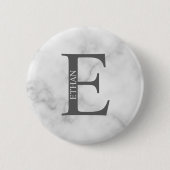 Gepersonaliseerde Button monogram en naam Pinback (Voorkant)