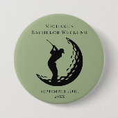 Gepersonaliseerde Button | Vrijgezellengolfweekend (Voorkant)