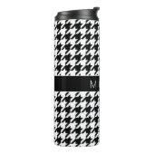 Gepersonaliseerde BW-houndstooth Thermosbeker (Gedraaid links)