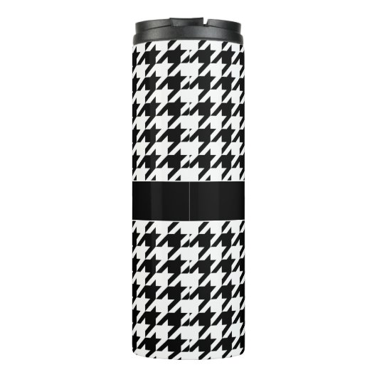 Gepersonaliseerde BW-houndstooth Thermosbeker (Achterkant)