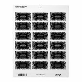 Gepersonaliseerde BW Zebra Stripes Patroon Bookpla Etiket (Full Sheet)