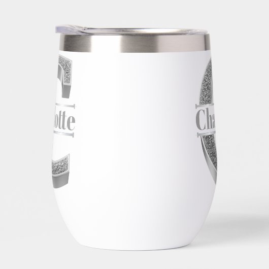 Gepersonaliseerde C-Initiaal Silver Monogram Jouw (Rechts)