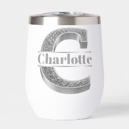 Gepersonaliseerde C-Initiaal Silver Monogram Jouw 