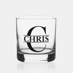 Gepersonaliseerde C Naam Custom Gift voor Hem Dad  Whisky Glas