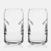 Gepersonaliseerde Cabin Can Glass Drinkware Set Blikvorm Glas (Rechts)