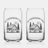 Gepersonaliseerde Cabin Can Glass Drinkware Set Blikvorm Glas (Achterkant)