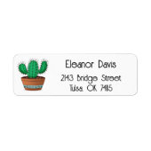 Gepersonaliseerde Cactus Lover's retour adreslabel Etiket (Voorkant)