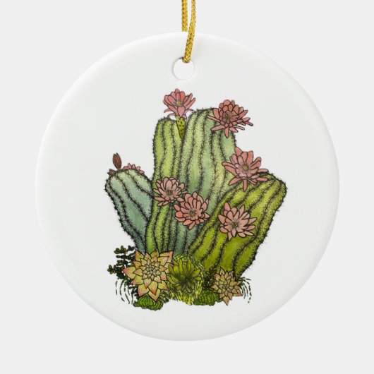 Gepersonaliseerde Cactus & Succulent Ornament (Voorkant)