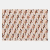 Gepersonaliseerde cadeau gezicht aangepaste foto inpakpapier vel (Voorkant)