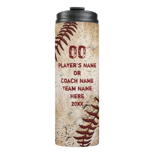 Gepersonaliseerde cadeau-ideeën voor honkbalcoach, thermosbeker (Voorkant)
