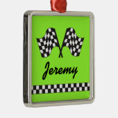 Gepersonaliseerde cadeau voor raceweerstand metalen ornament (Rechts)
