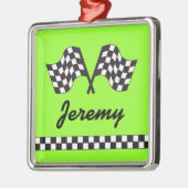 Gepersonaliseerde cadeau voor raceweerstand metalen ornament (Links)