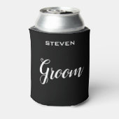 Gepersonaliseerde cadeaus van de Groom bruiloft Blikjeskoeler (Blikje Achterkant)