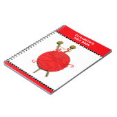 Gepersonaliseerde cadeaus voor breien notitieboek (Linkerzijde)