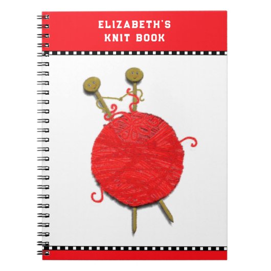 Gepersonaliseerde cadeaus voor breien notitieboek (Voorkant)