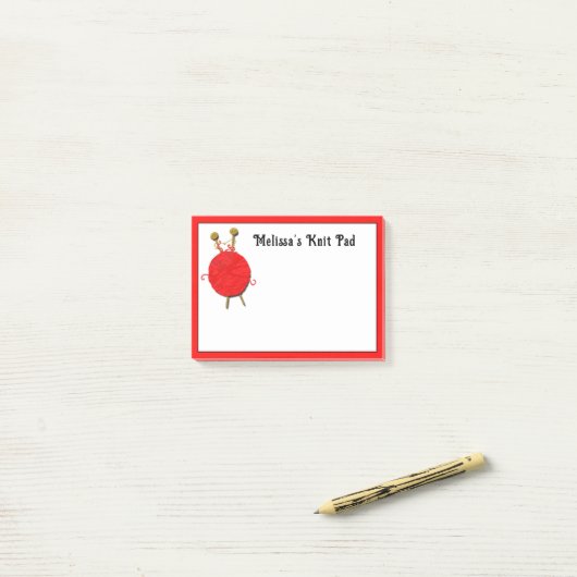 Gepersonaliseerde cadeaus voor breien post-it® notes (Op bureau)