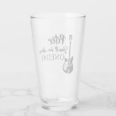 Gepersonaliseerde  cadeaus voor gitarist, muzikant glas (Achterkant)