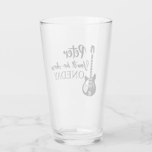 Gepersonaliseerde  cadeaus voor gitarist, muzikant glas (Achterkant)