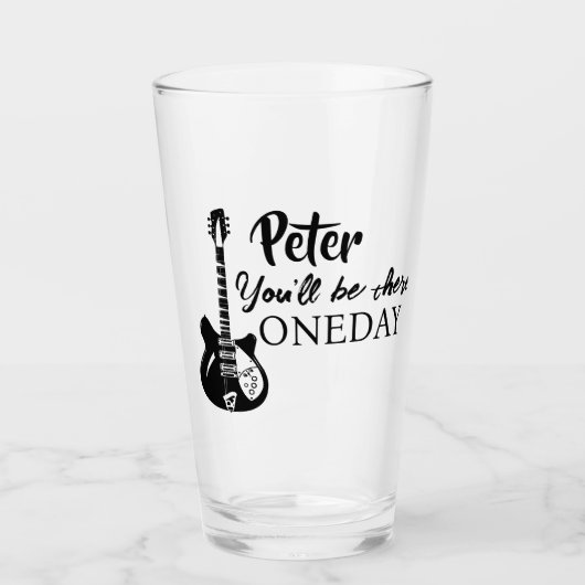 Gepersonaliseerde  cadeaus voor gitarist, muzikant glas (Voorkant)