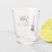 Gepersonaliseerde  cadeaus voor gitarist, muzikant shot glas (Achterkant)