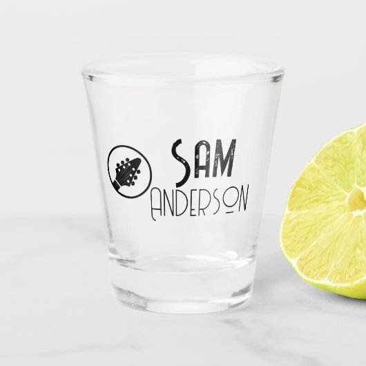 Gepersonaliseerde cadeaus voor gitarist, muzikant shot glas (Voorkant)