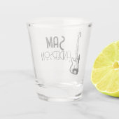 Gepersonaliseerde cadeaus voor gitarist, muzikant shot glas (Achterkant)